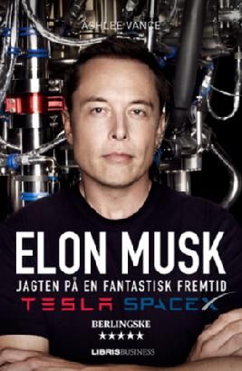 Boglancering "Elon Musk" med Tesla prøvetur