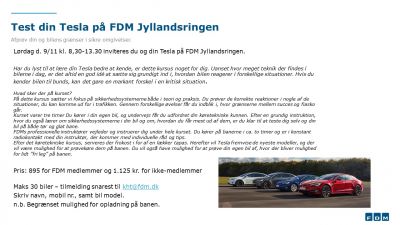Test din Tesla på Jyllandsringen